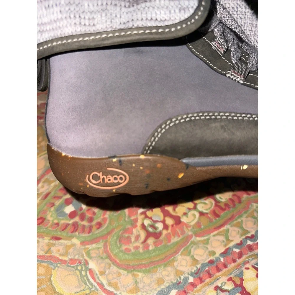 Chaco Barbary Grey Olive Suede Wool Fleece Lined Ankle Boots Womens 9 J106392